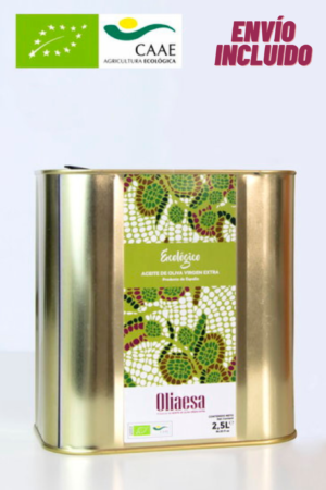 Aceite de Oliva Virgen Extra Ecológico (4 Latas x 2.5L) - Imagen 1